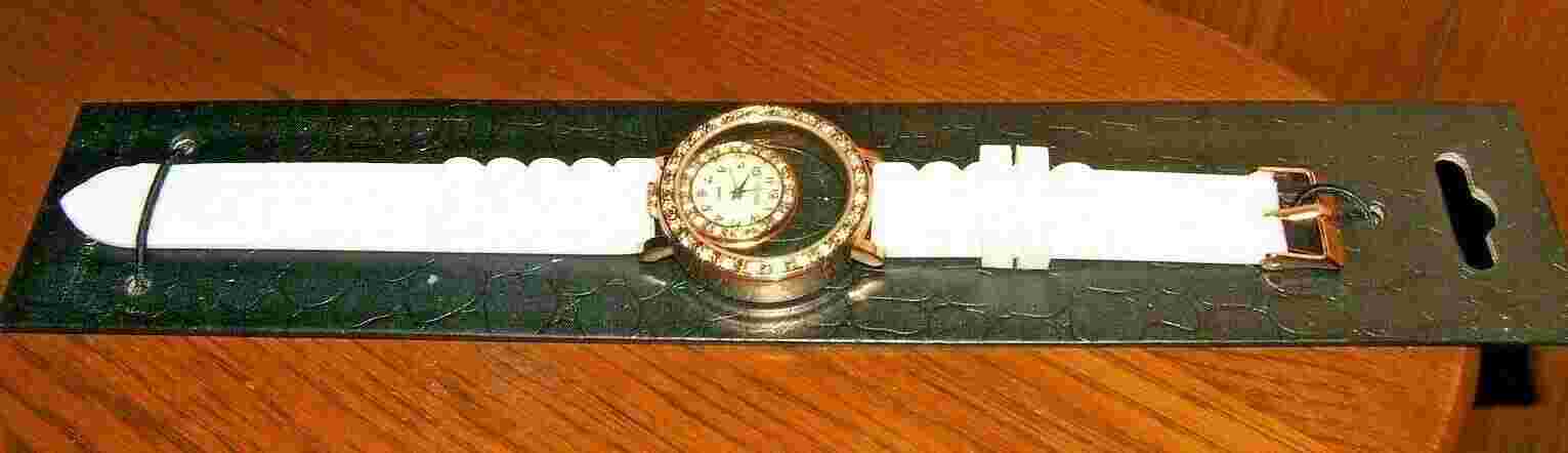 Bijoux Terner Ladies Watch w/Rhinestone Stone Surround Authentic (New w/ Tag)