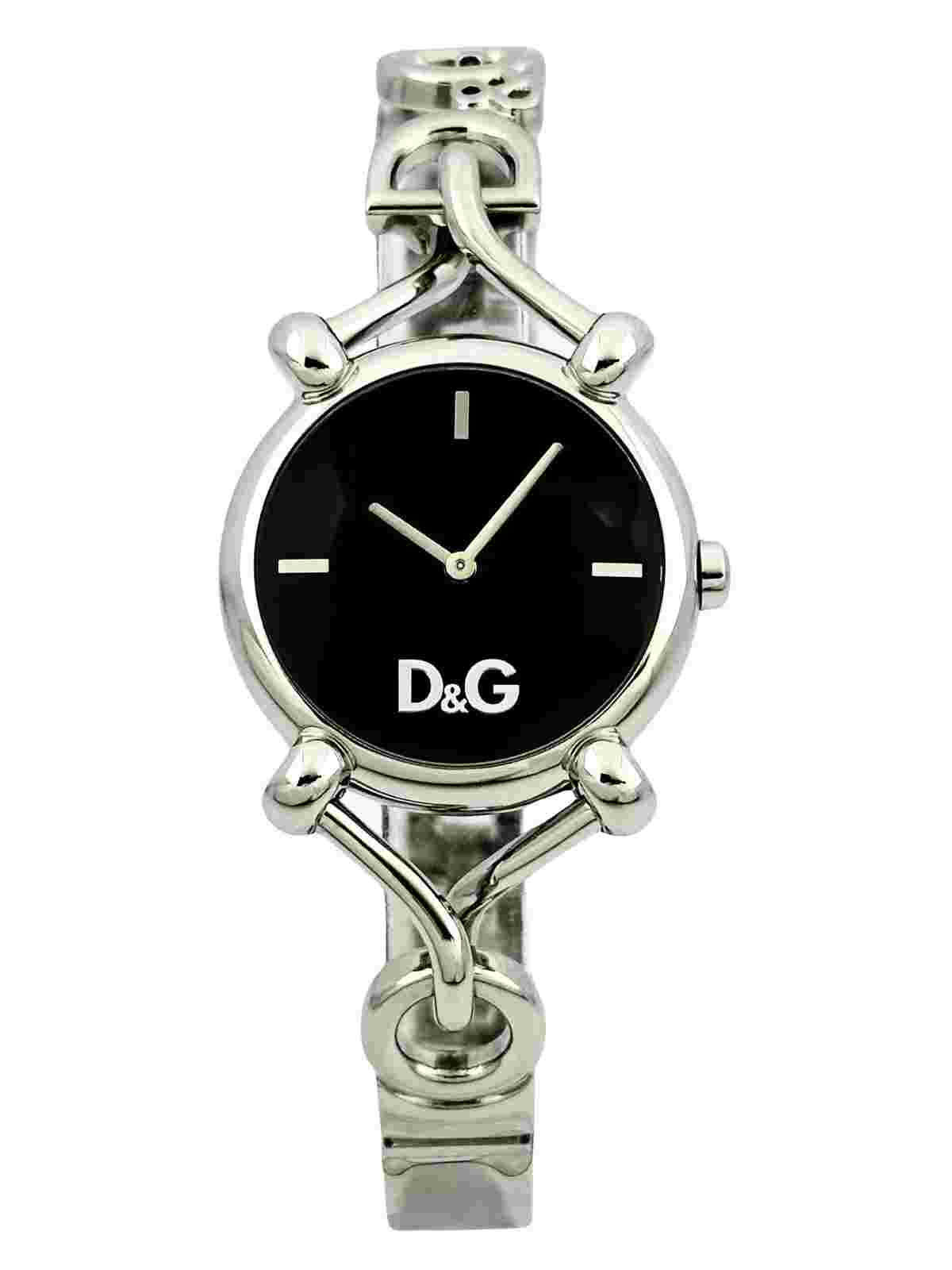 D&G Dolce & Gabbana Women's DW0681 Flock Stainless Black Dial Jewellery Watch