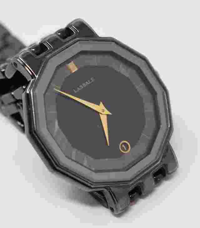 Vintage 1980s Seiko Lasalle Mens Quartz Wristwatch Black & Gold 7N29-5C10 Date