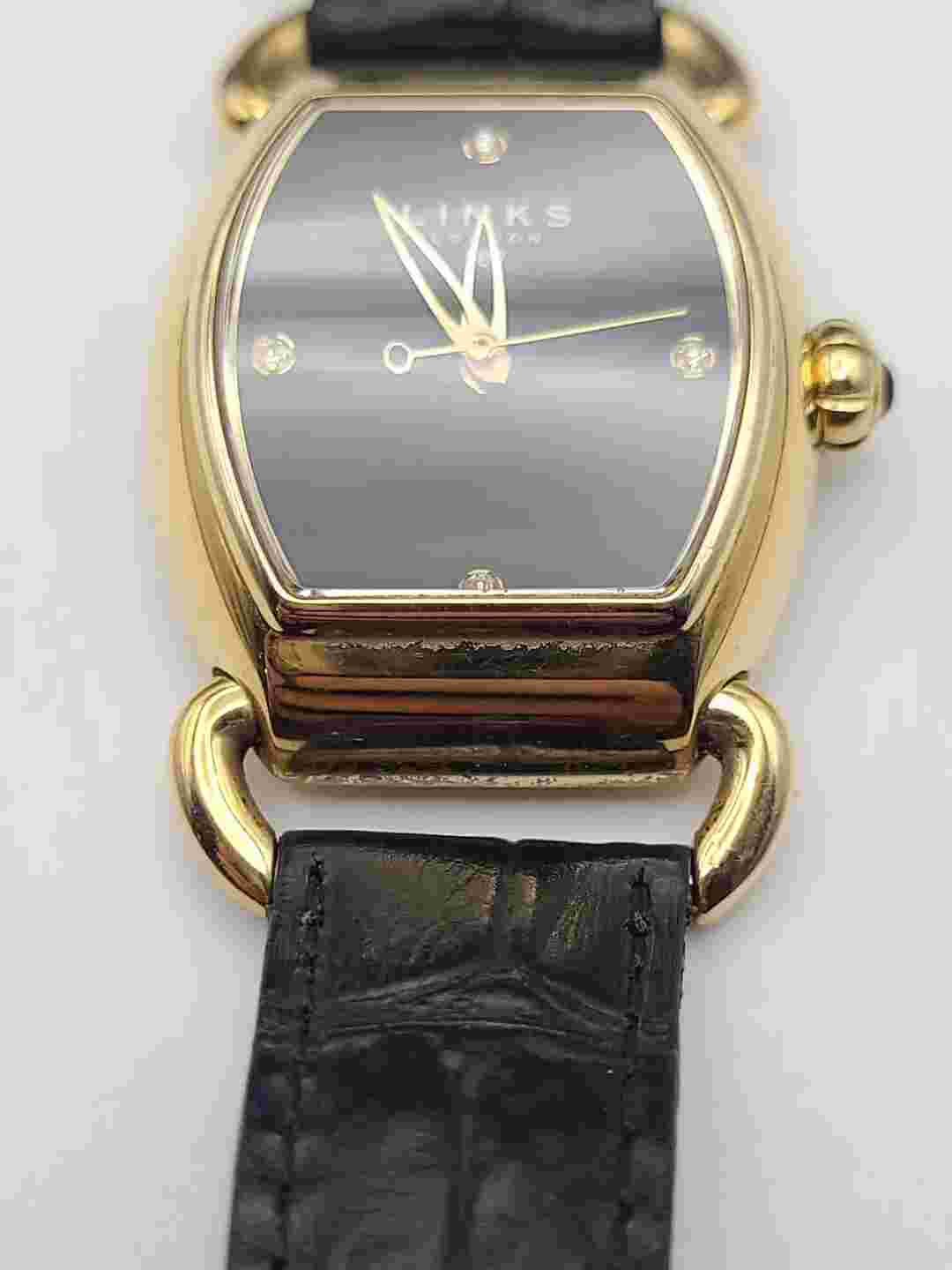 Links Of London Ladies Driver Watch Rectangular Face Leather Strap New Battery