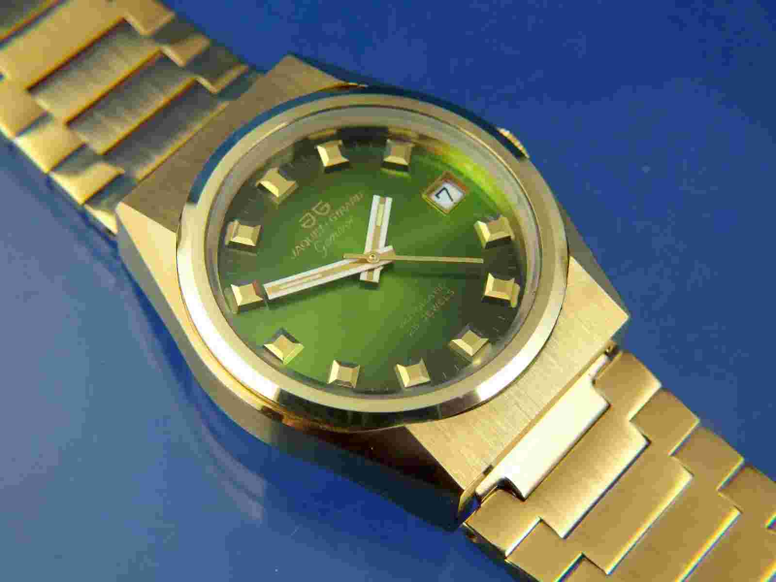Jaquet Girard Automatic Vintage Watch 1970s New Old Stock .Cal ETA 2783 25 Jewel