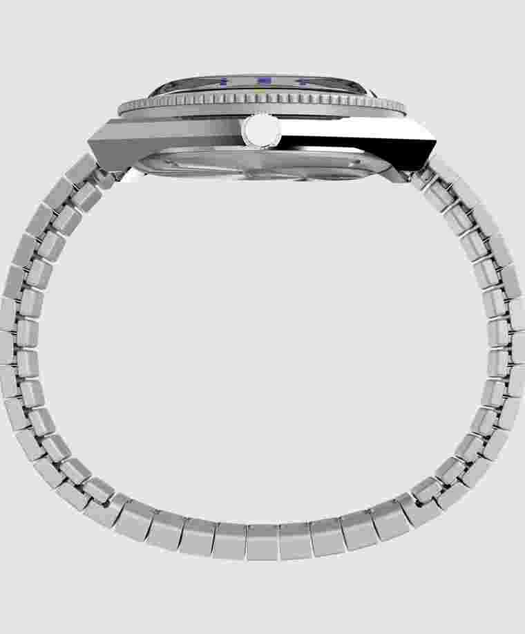 Q Timex Rainbow 36mm Stainless Steel Expansion Band Watch TW2V66000