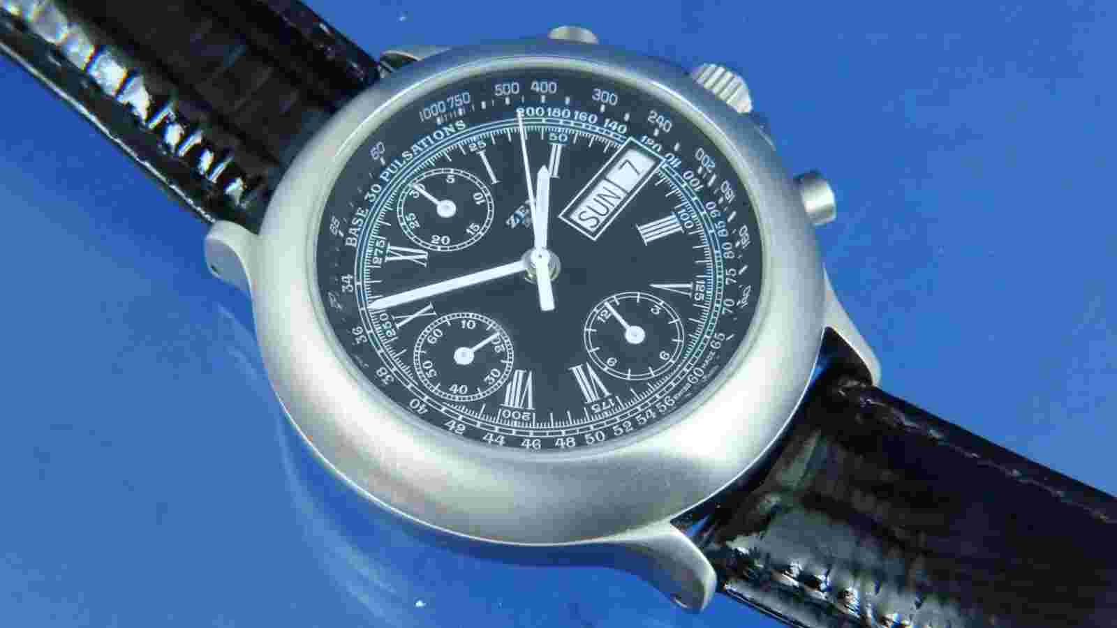 Vintage Rare Zeno Automatic Chronograph Watch Valjoux 7750 Watch NOS 1980S