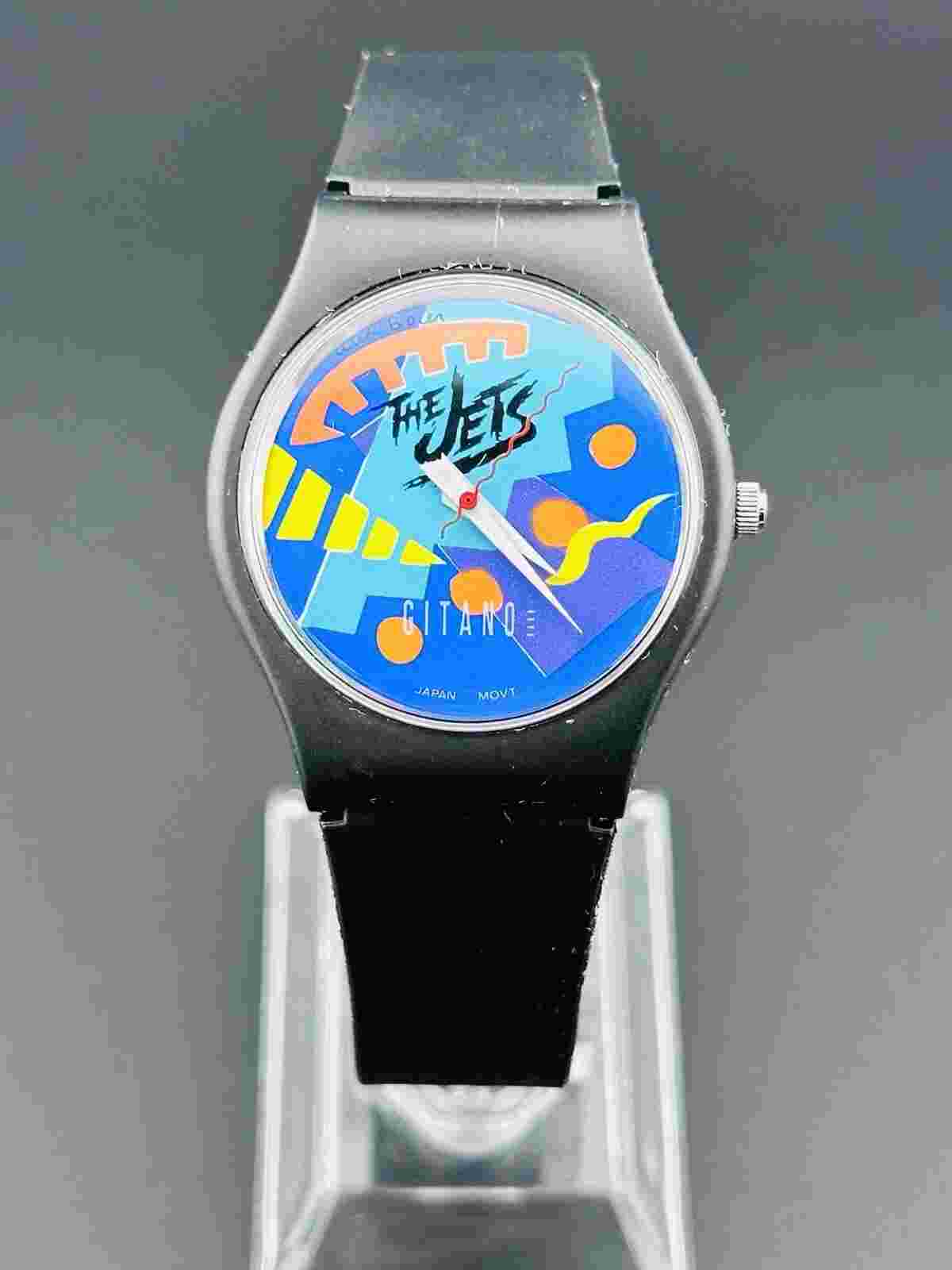 Working Rare Gitano “The Jets” Watch Japan Movt. Swatch Style Unisex H6