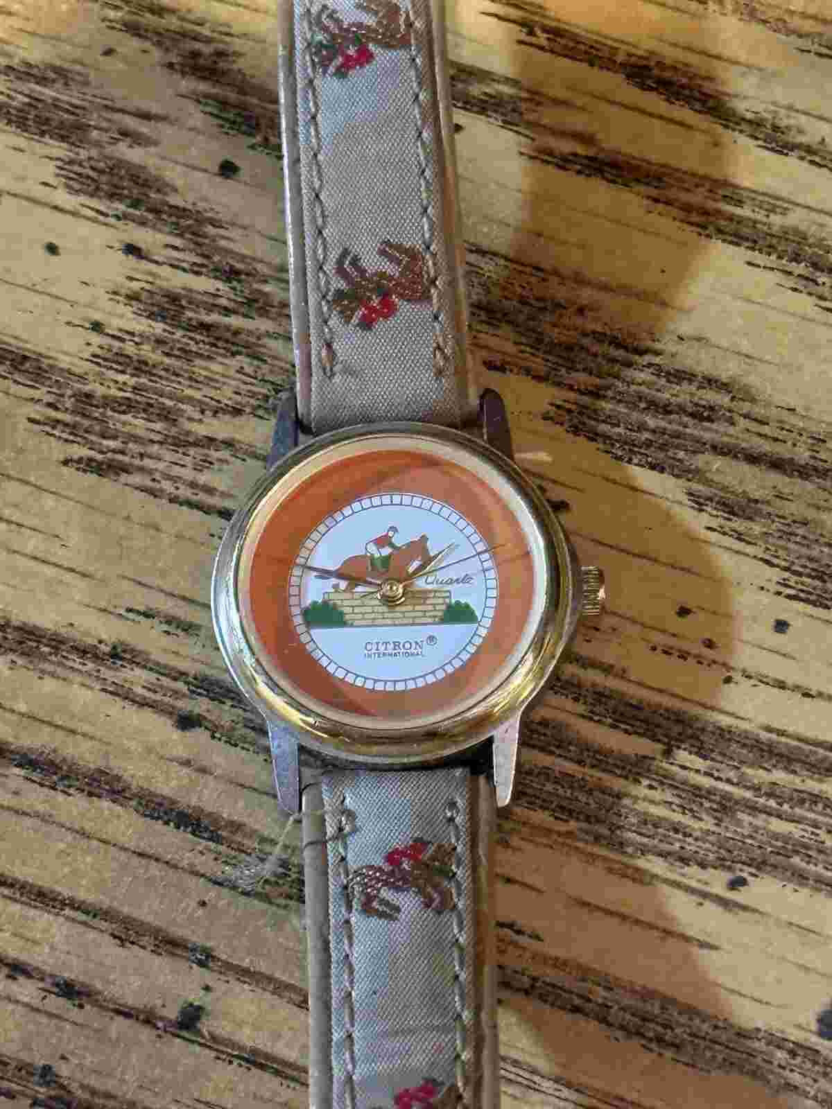 Vintage Citron International Race Horse Watch