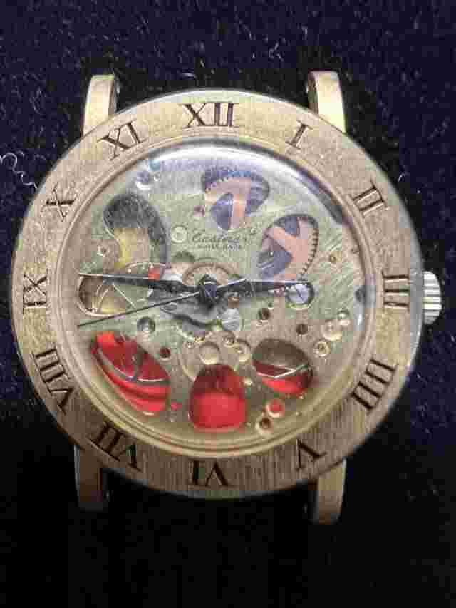 Vintage Eastman 34 MM Gold Tone Men’s Watch, Swiss Made, No Wristband