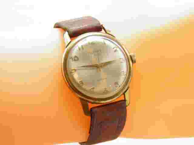 Vintage Precimax Gold Wristwatch 17 Jewels Swiss ETA c1950s Working Condition