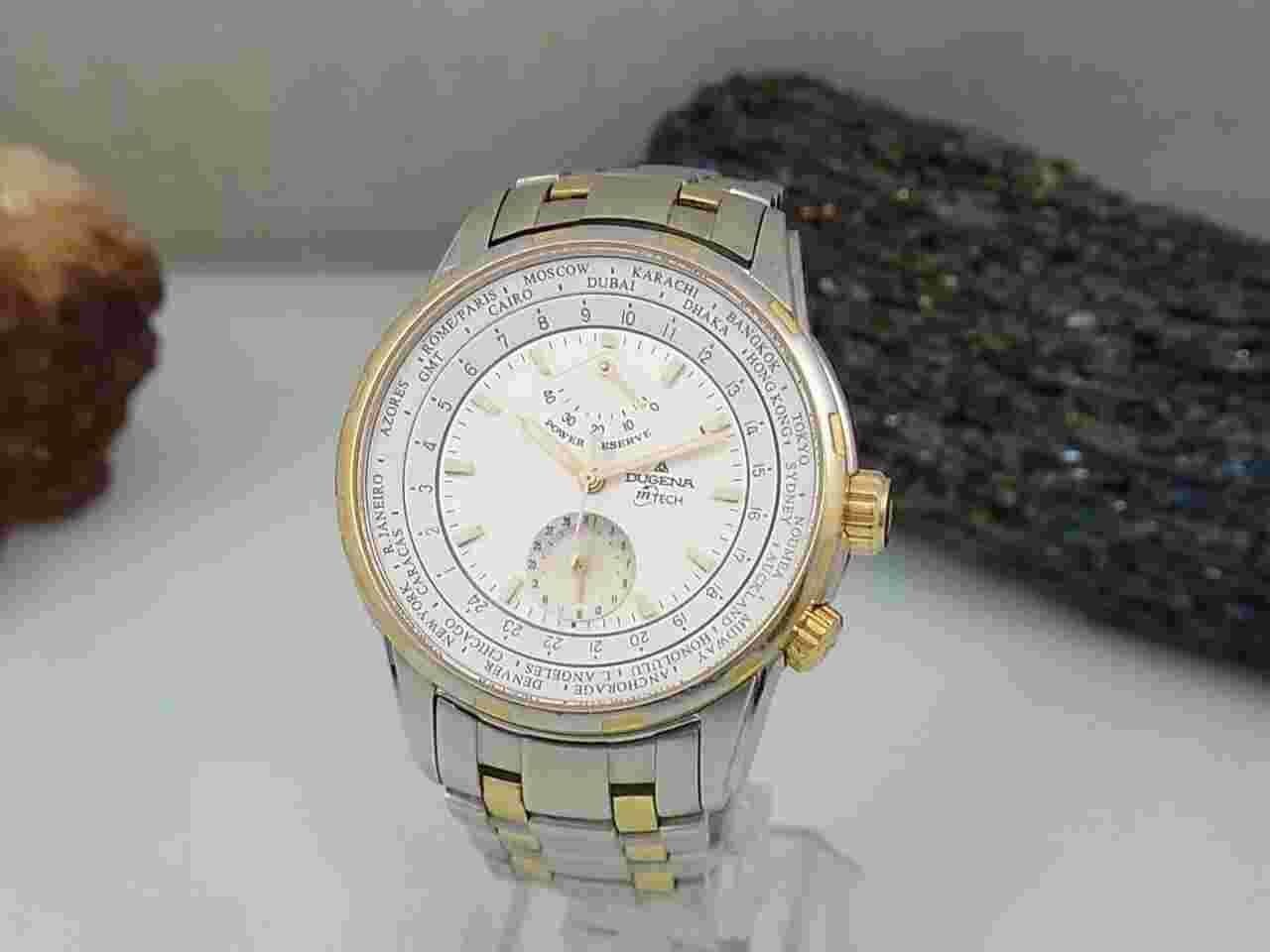 Dugena M Tech Automatic Worldtimer Men's Watch Sapphire Glass Steel Ø Approx.