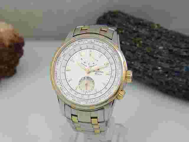 Dugena M Tech Automatic Worldtimer Men's Watch Sapphire Glass Steel Ø Approx.