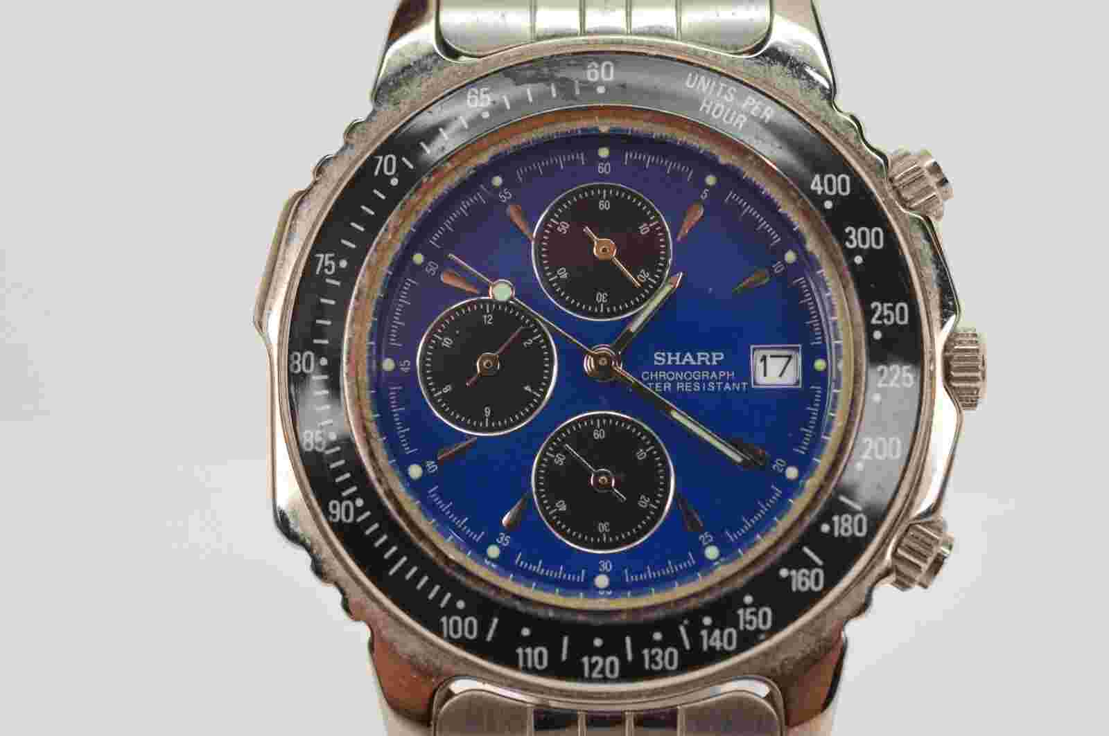 Sharp Stainless Steel Chronograph Men's Watch