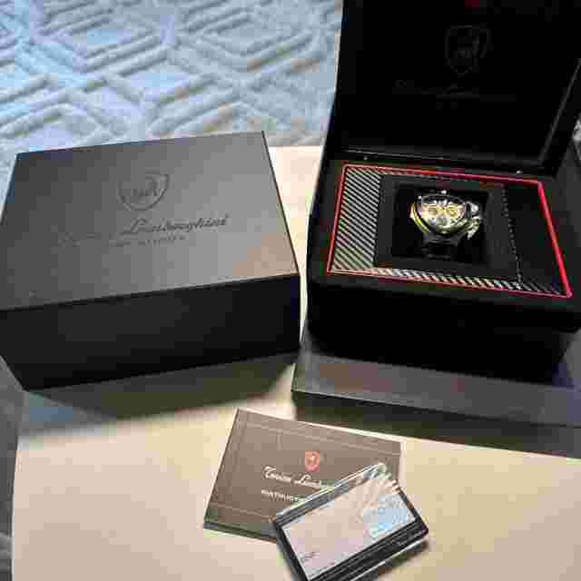 lamborghini Tonino Spyder 3102 Mens Watch Stainless Black Yellow 2161.00