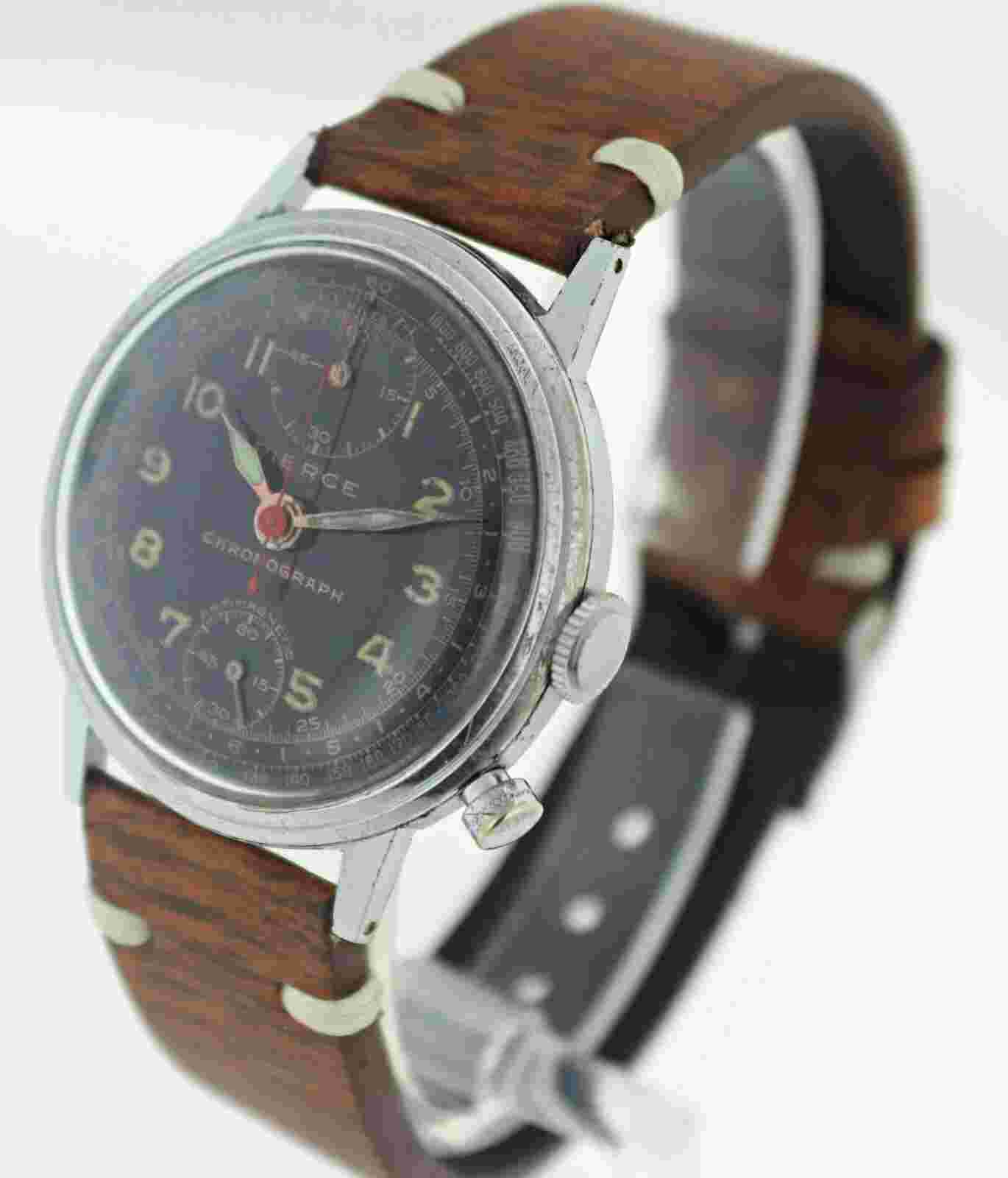 Rare Vintage Pierce Pilot's Chronograph Circa 1940's Men's Watch