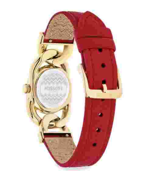 NEW! RED LEATHER & STAINLESS STEEL WOMENS’ WATCH BY MISSONI/MSRP $620