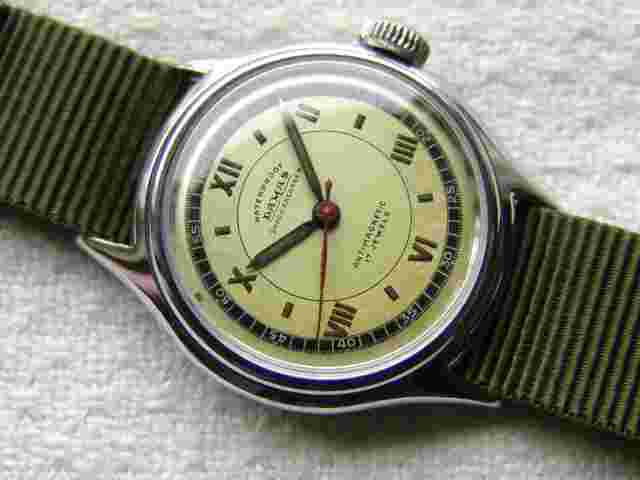 WWII ERA men's DAMAS TRAMELAN WATCH military style WRISTWATCH GOOD CONDITION