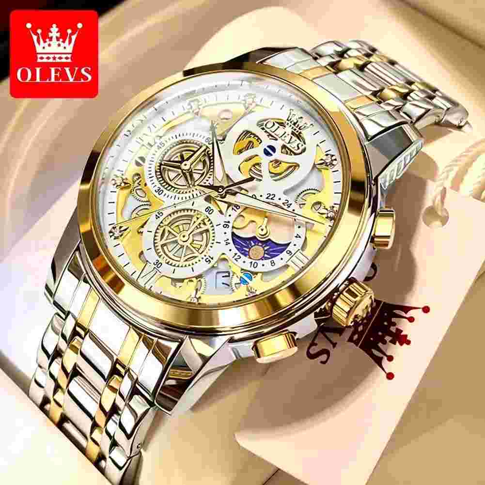 Gold Skeleton Style 24 HourTop Brand Luxury Original Men's Watch