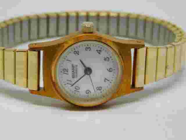 Sharp U.C. #379 Gold Tone Quartz Analog Women's Watch Sz. 5 1/2" New Battery