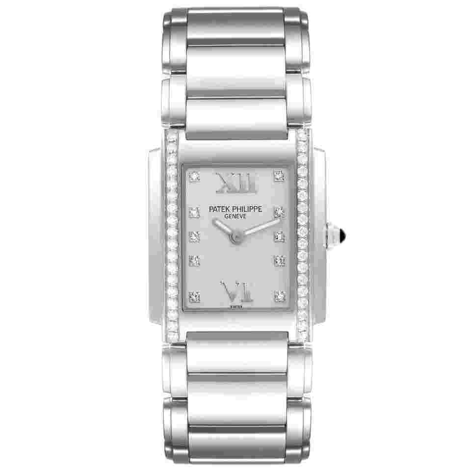 Patek Philippe Twenty-4 Steel Diamond Ladies Quartz Watch 4910