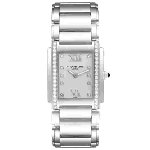 Patek Philippe Twenty-4 Steel Diamond Ladies Quartz Watch 4910