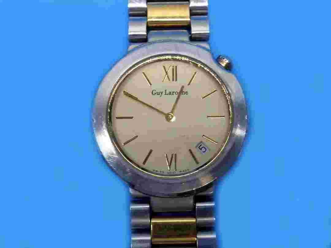 Guy Laroche Men's Watch with Date Swiss Made Vintage Model #160.15