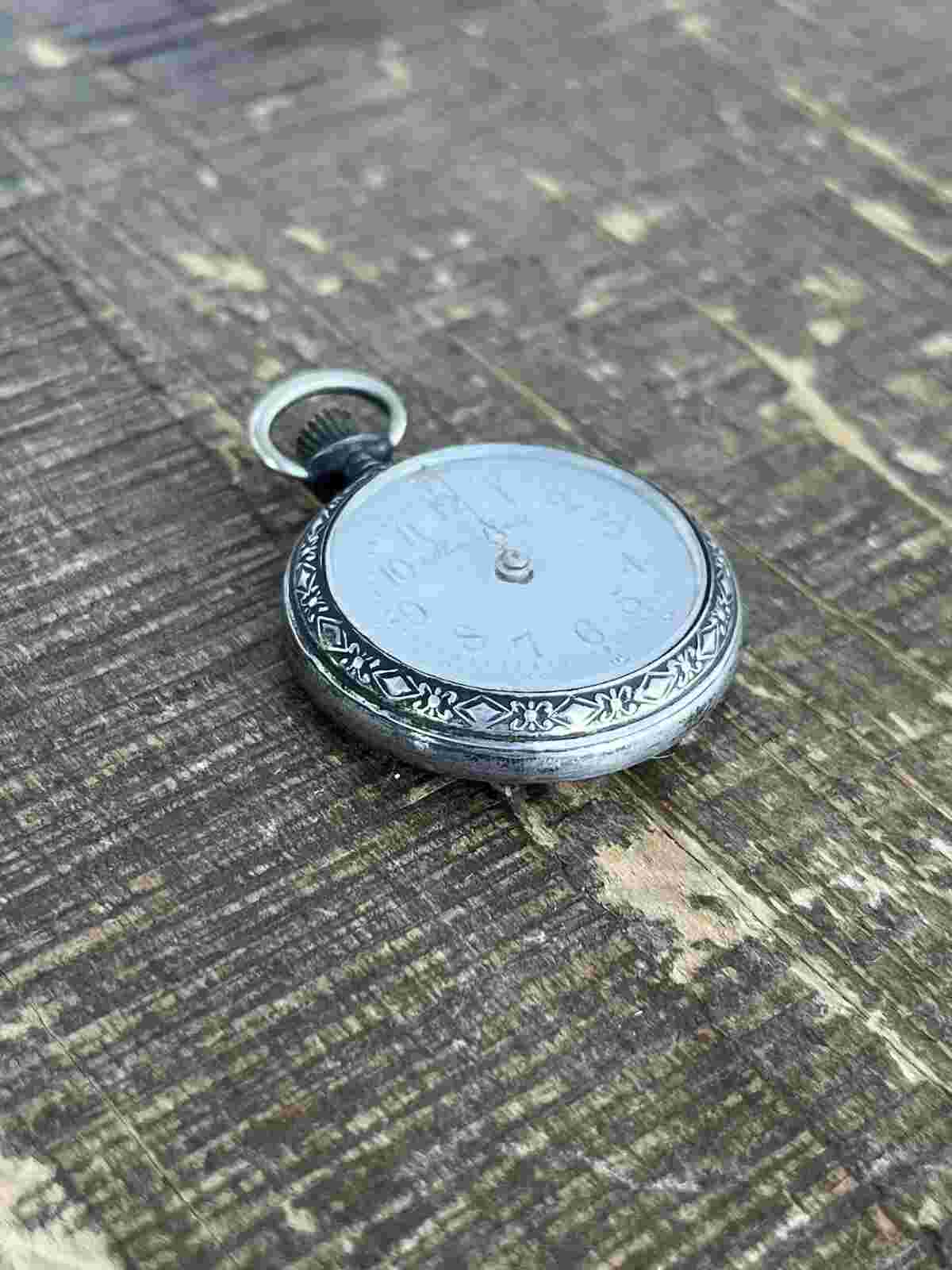 Mon Ami A HIRSCH & FILS Swiss Pocket Watch 800 Silver Open Face Runs hand Broke