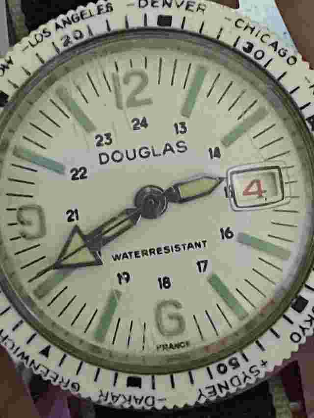 Douglas SkinDiver WT WorldTimer • Vintage Military Aviation Wristwatch Working