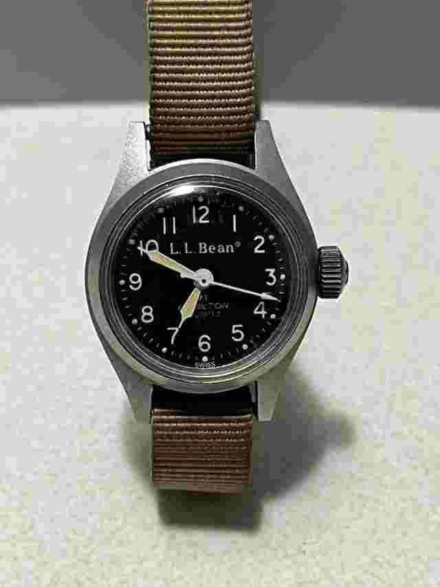Vtg L.L. Bean Hamilton 870980 Ladies Quartz Field Watch 8709 Tiny - Runs Great!