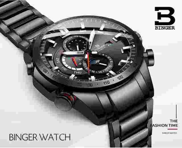 Luxury BINGER  Mens Watches Automatic Mechanical Luminous Waterproof