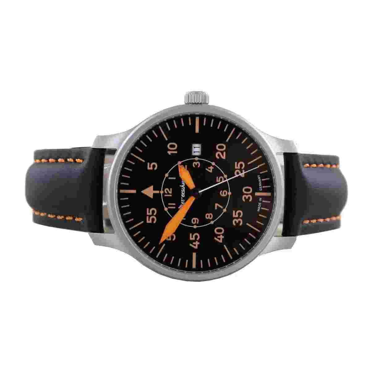 Aristo Men's Messerschmitt Watch Aviator Watch Pilot - ME-420PL Leather
