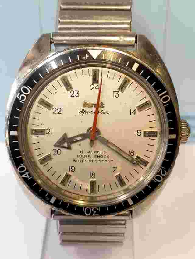 ORIGINAL HMT SPORTSTAR 17 JEWELS WINDING 030584 INDIA MEN'S FULL WORKING VINTAGE