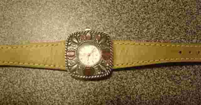 Carolyn Pollack Women's 925 & Copper Watch Leather 925 Buckle Band (429)