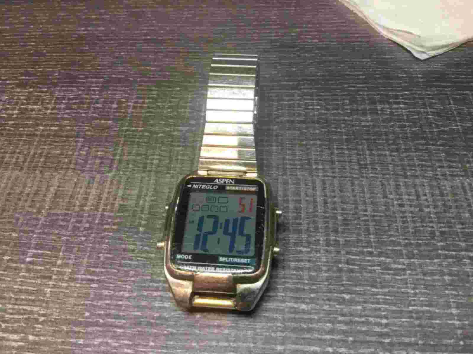 Rare Unique Vintage Aspen Niteglo Digital Watch Colored Display New Battery