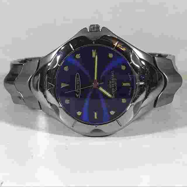 Polo Max Gray Gunmetal Blue Dial Stainless Steel 38mm Men's Watch