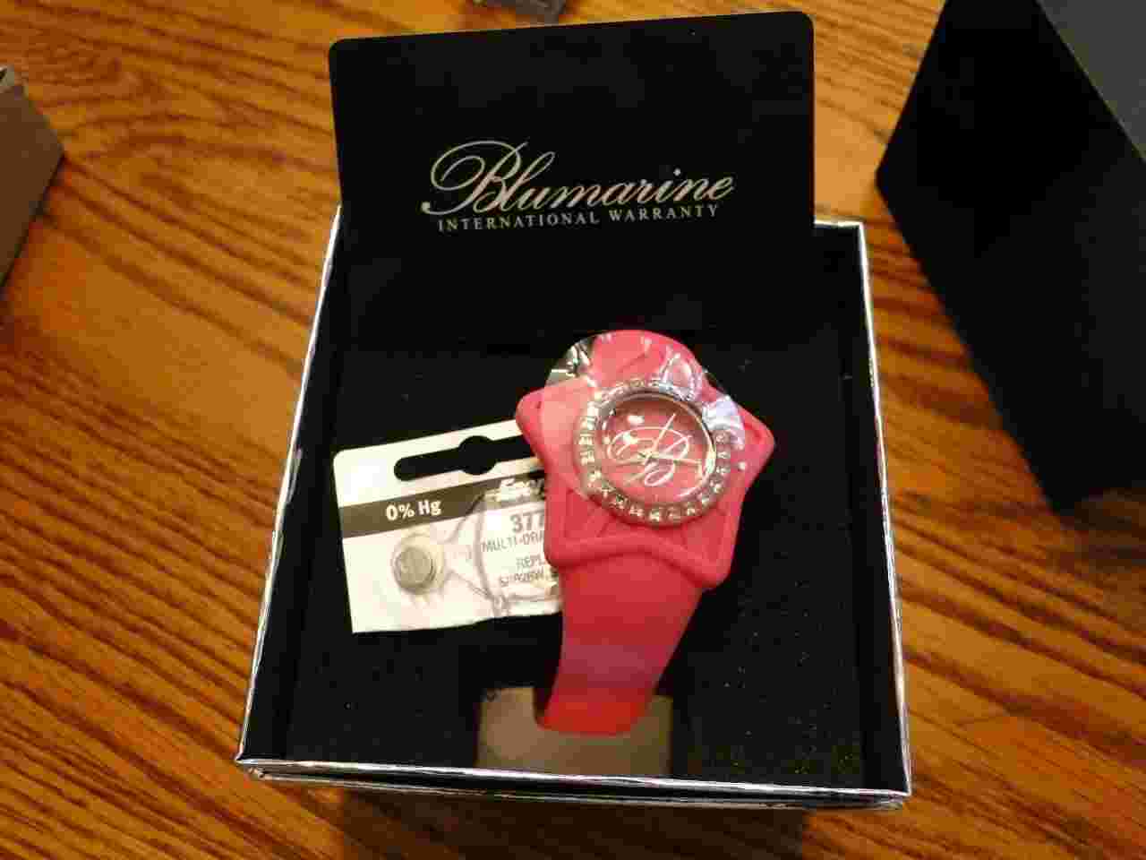 NIB BLUMARINE LADIES PINK WATCH W/ GENUINE CRYSTALS!  STUNNING WATCH!!
