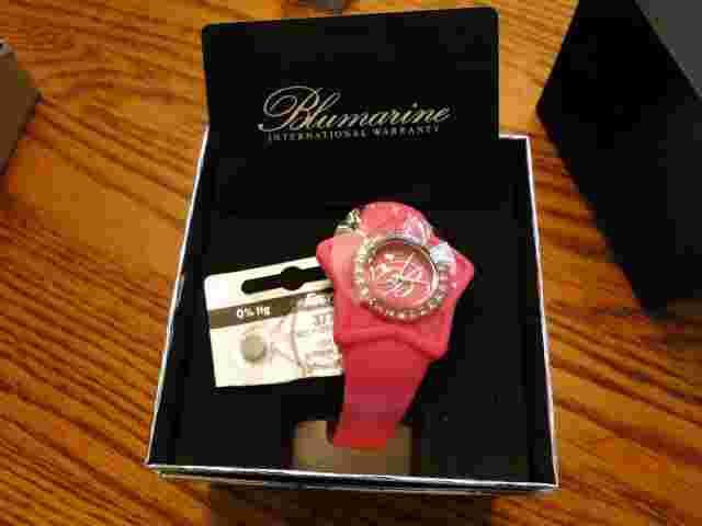 NIB BLUMARINE LADIES PINK WATCH W/ GENUINE CRYSTALS!  STUNNING WATCH!!