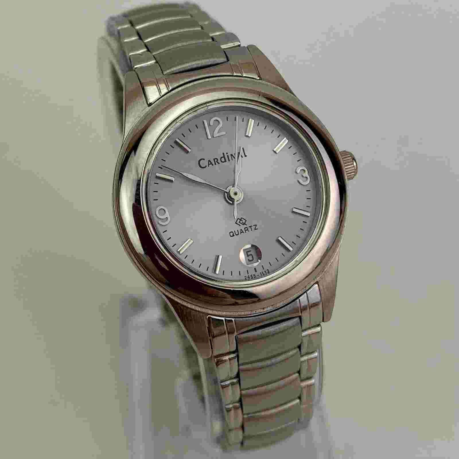 Cardinal Ladies Watch Brushed & Polished Stainless Bracelet Quartz New Battery