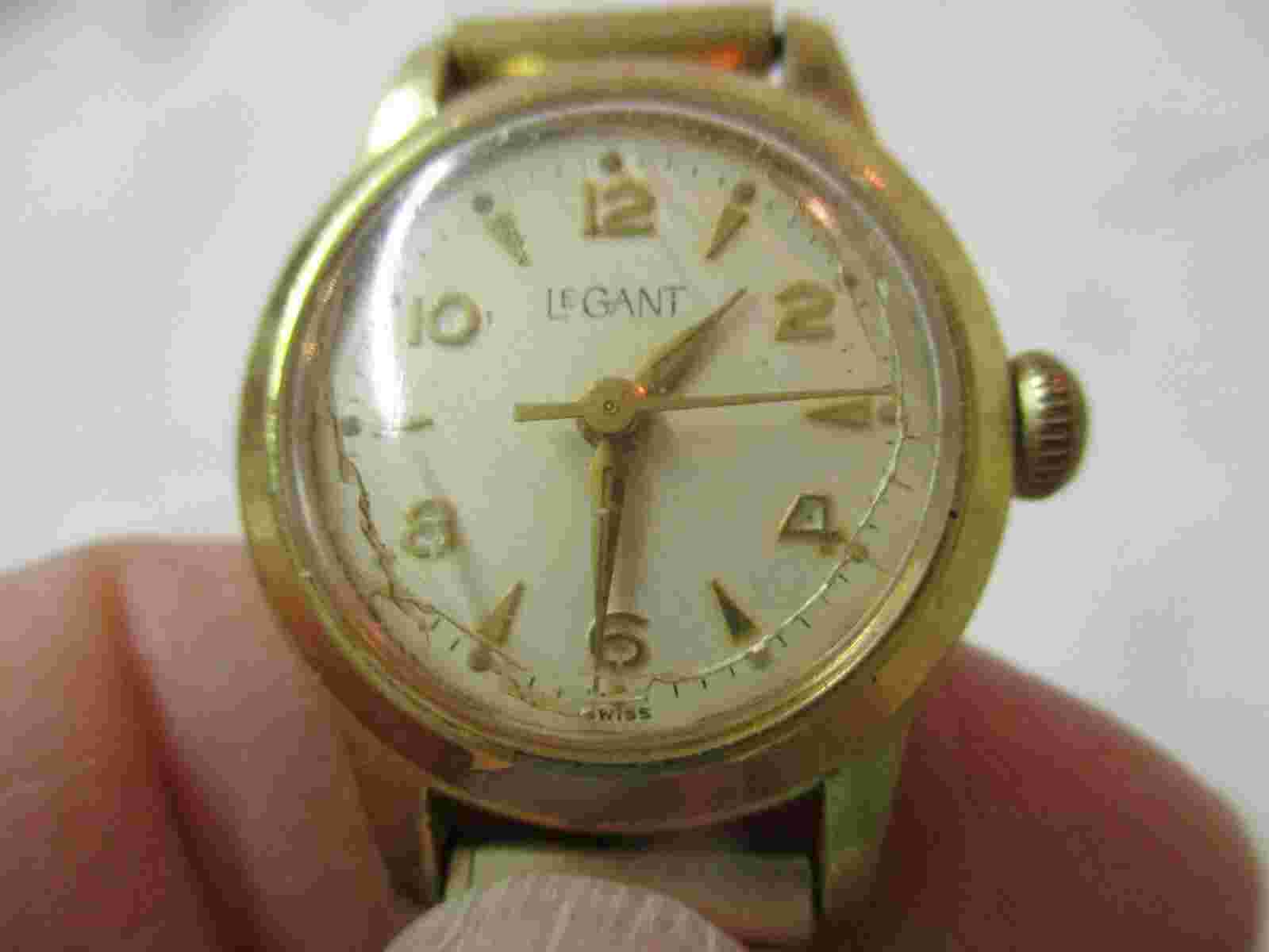 Vintage LeGant Manual Winding Wrist Watch 17 Jewels Runs