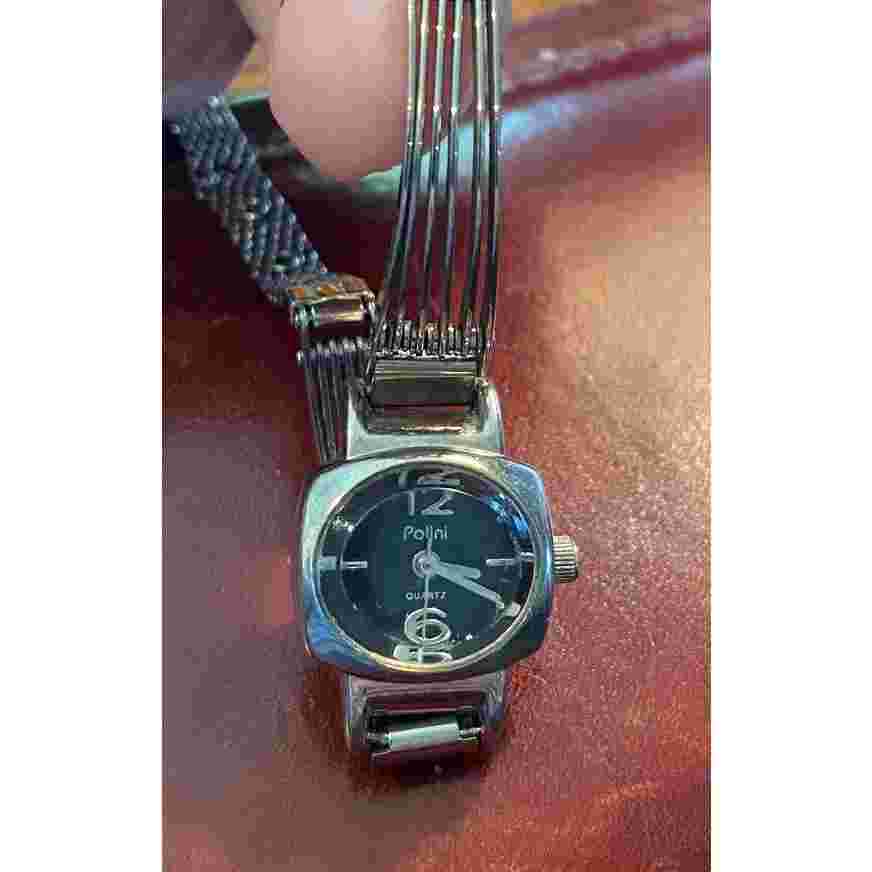 Women's 18mm Gun Metal Tone Polini Watch, Thick Crystal