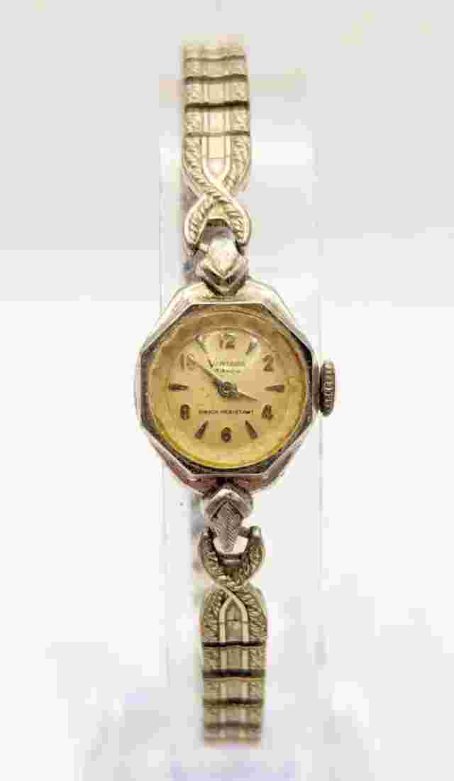 Vintage Vantage Women's Watch 17 Jewels Silver Tone Wind-up Analog PARTS/REPAIR