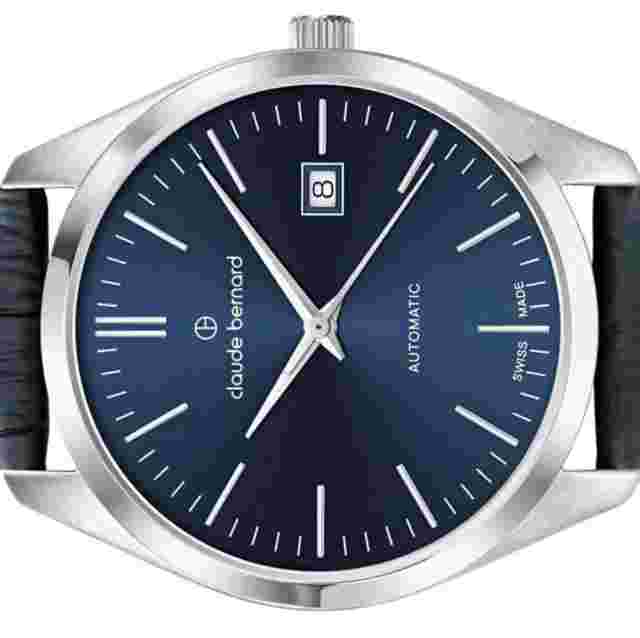Claude Bernard Men's Watch Automatic Swiss Made 80116 3 BUIN Leather New OVP