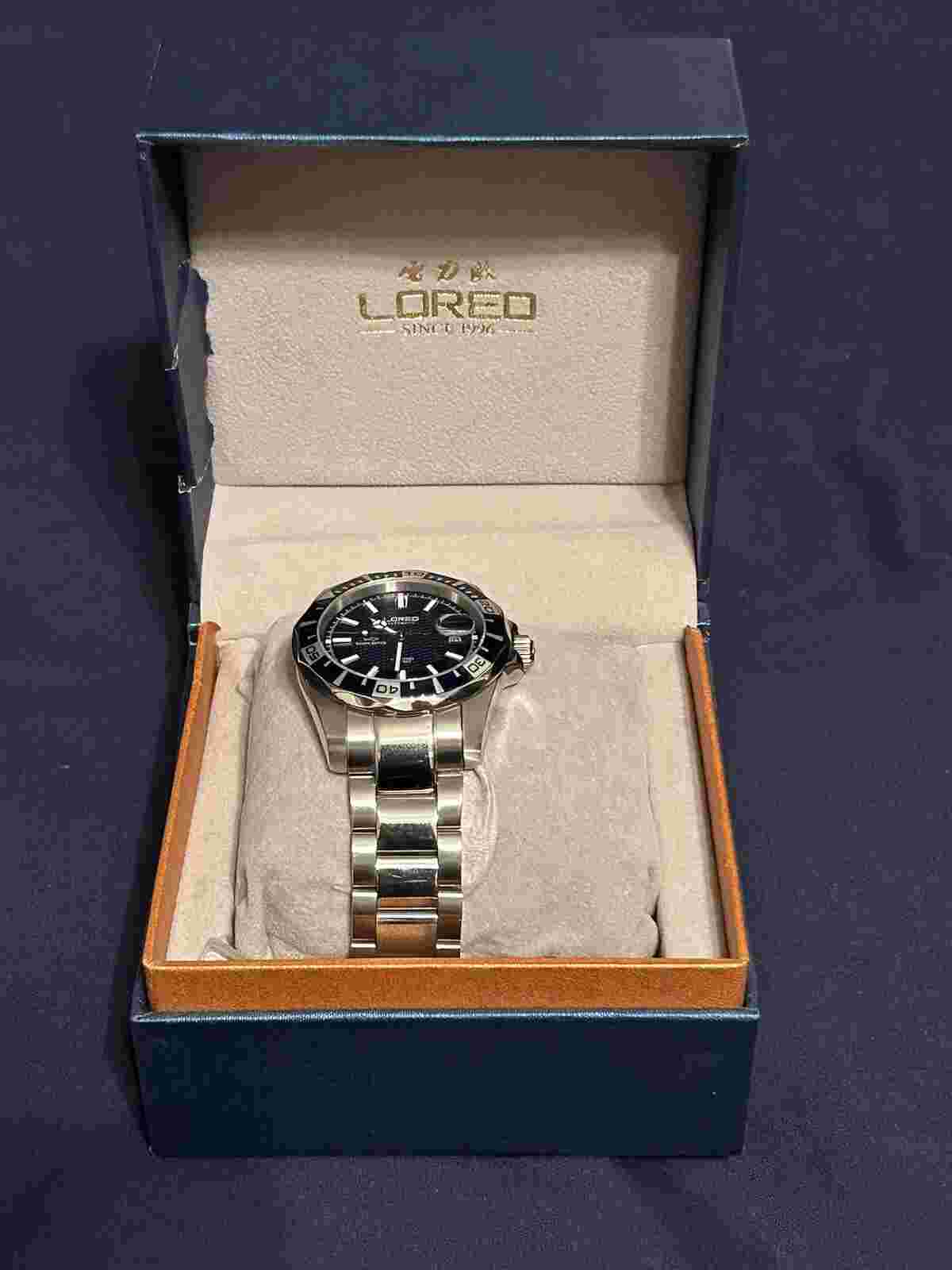 LOREO Mechanical Automatic 200M Blue Face Sapphire Crystal 40MM