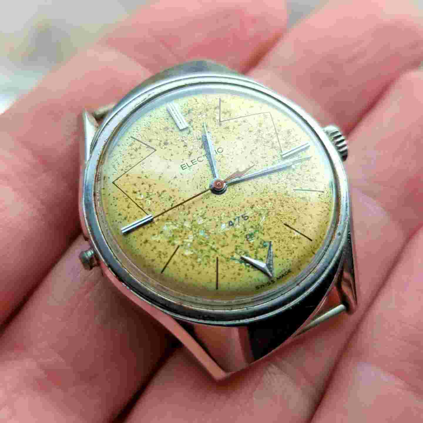 Landeron Electric Accumulator Watch for Repair, Cal 4750, Circa 1960