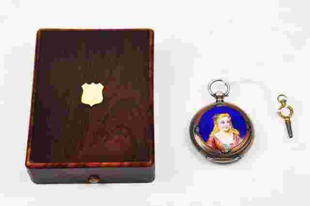 ANTIQUE LEO JUVET FLEURIER CHINA DUPLEX SILVER POCKET WATCH CHINESE MARKET