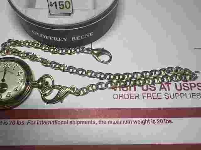 Geoffrey Beene Men's Pocket Watch w/ Chain