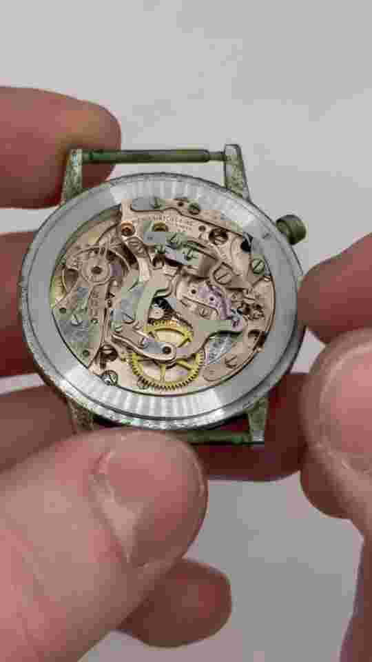 37mm Military Pierce Chronographe Fabr Suisse Men’s Swiss Watch RUNS TO RESTORE