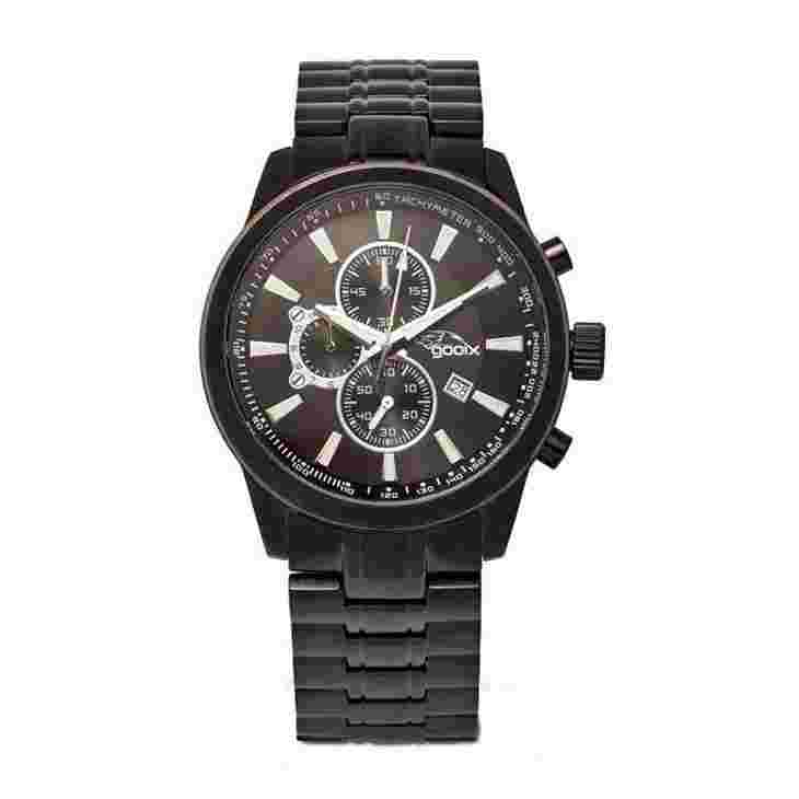 GOOIX Chrono Man Watch  PVD Brown Steel Case and Strap with Date Indicator