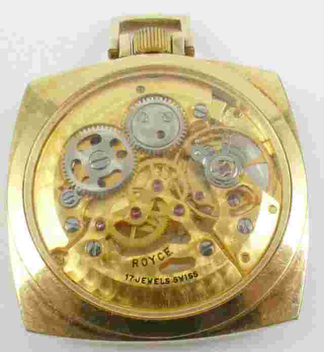 ROYCE 17 Jewel Skeleton Pendant Watch
