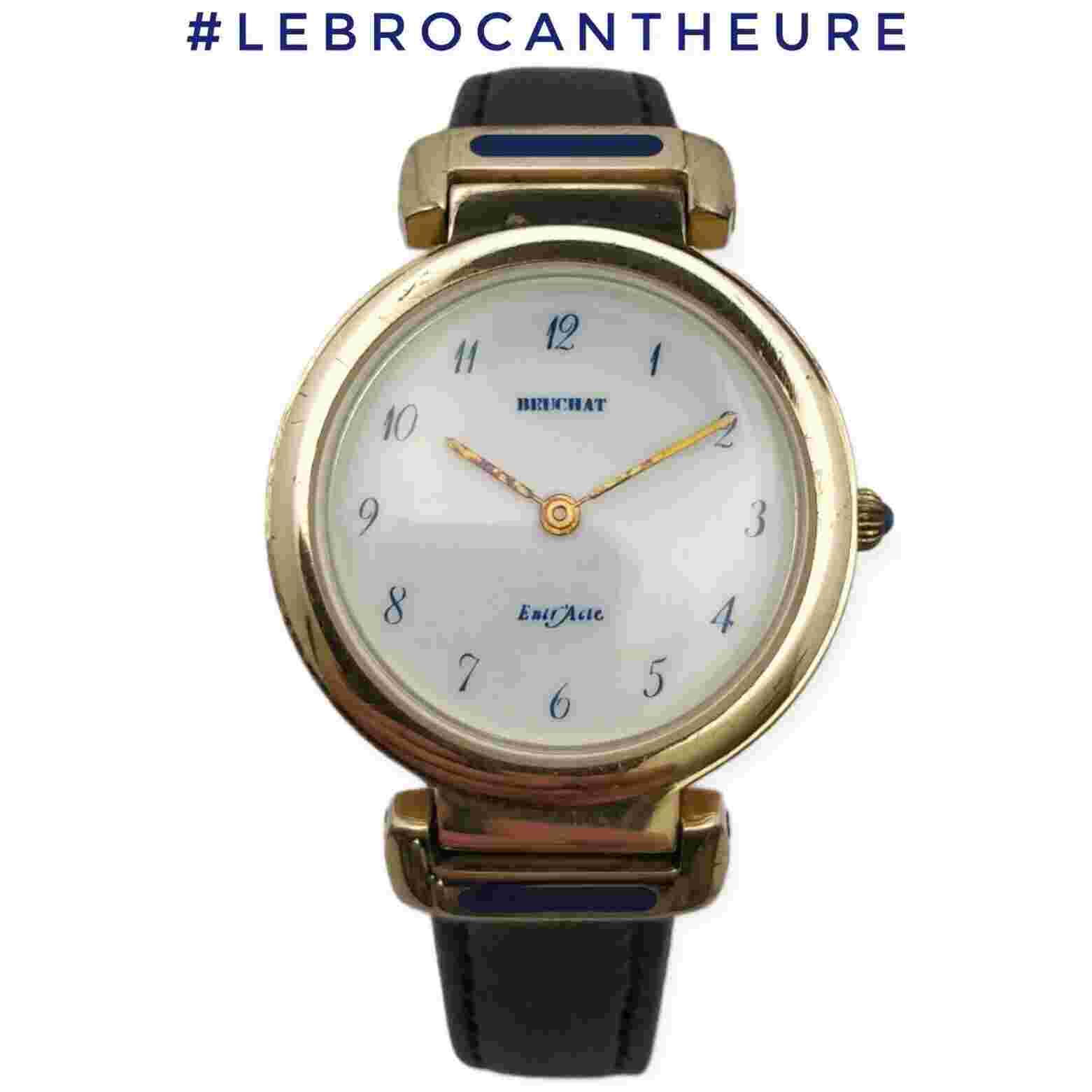 Beuchat Entr'act 32mm 1990s Miyota 4T23 Lebrocantheure Montre Vintage Watch