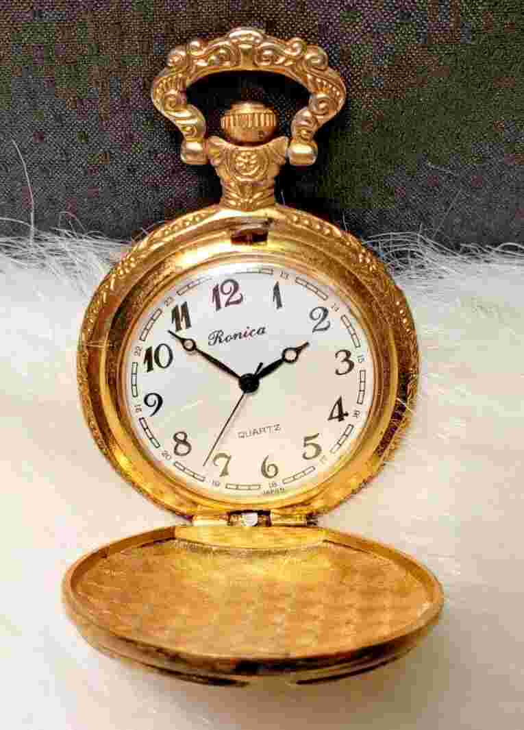 Vintage Ronica Gold Eagle Pocket Watch Only (NO CHAIN INCLUDED)
