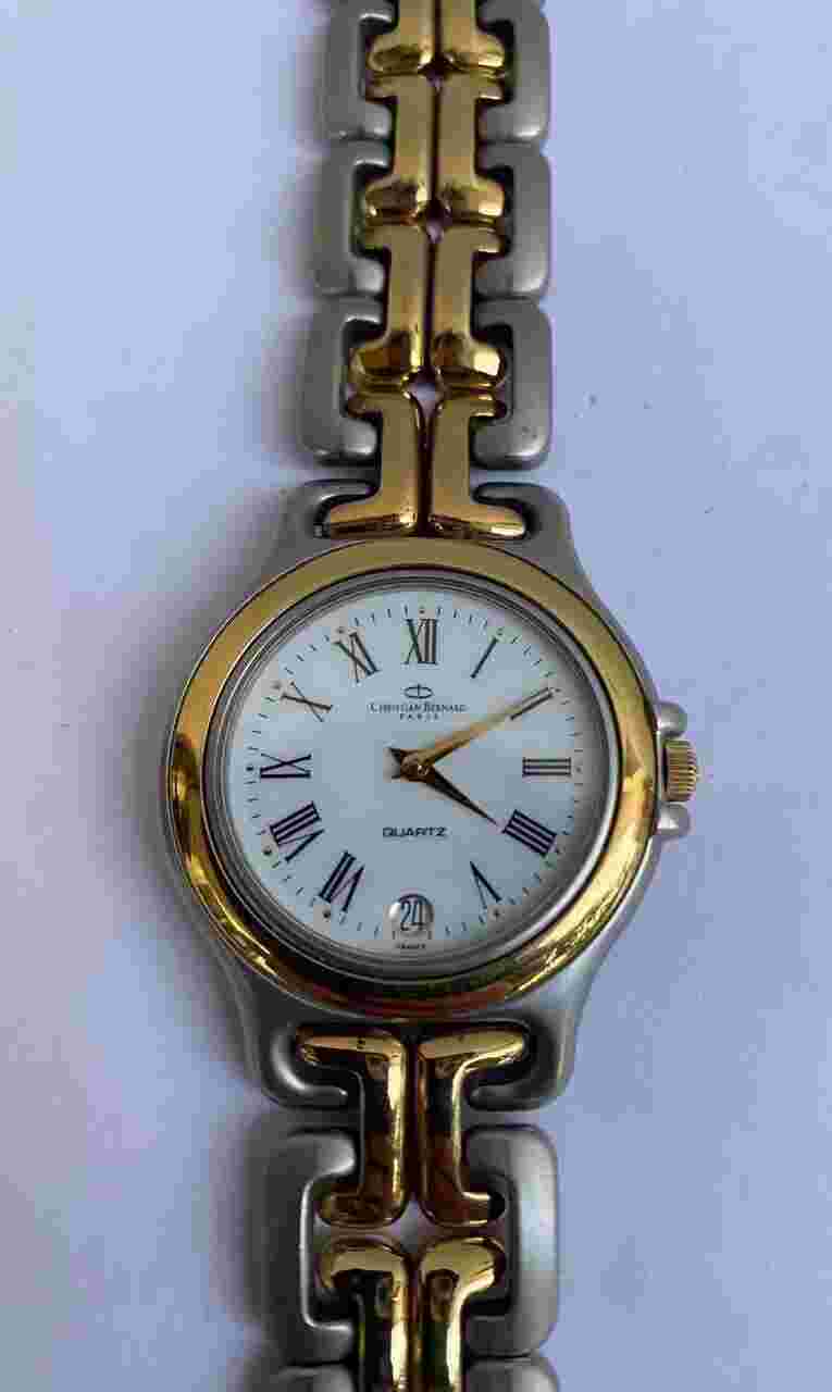 Christian Bernard Paris M 5396 France Thin Gold Plated 7 Jewels Date 33mm Watch