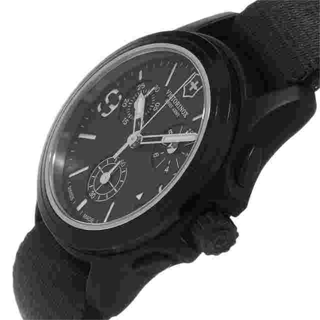 NEW Swiss Army Original Chronograph Black Nylon Men's Watch 241534 SHIP FREE